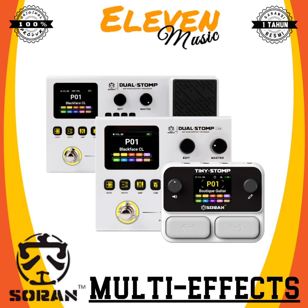 Soran Modeling Multi-effects Processor Pedal Amp Efek Gitar Original TINY STOMP DUAL STOMP DUAL STOM