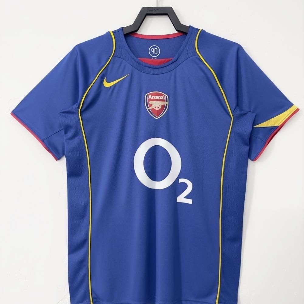 2004-05 Arsenal Away Retro Jersey Lengan Pendek