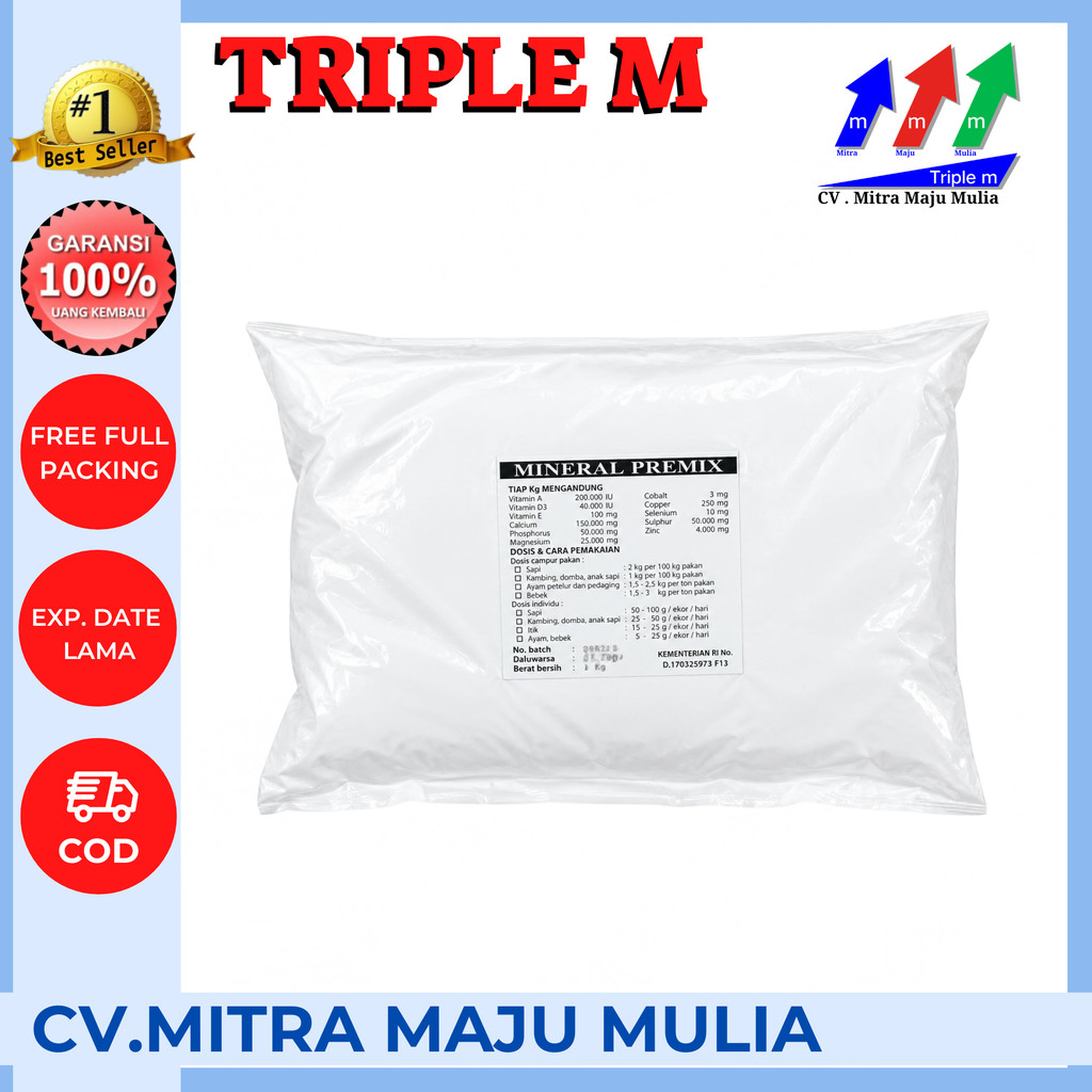 Mineral Premix Untuk Ternak TMC 1Kg  (ORIGINAL PACK)