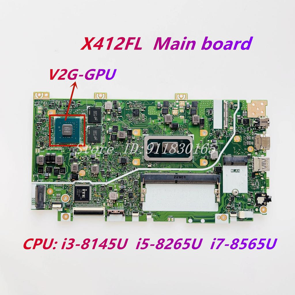 X412FL Mainboard For Asus X412FL K412F S412F V412F R424F V4000F V4000FJ Laptop Motherboard With Core