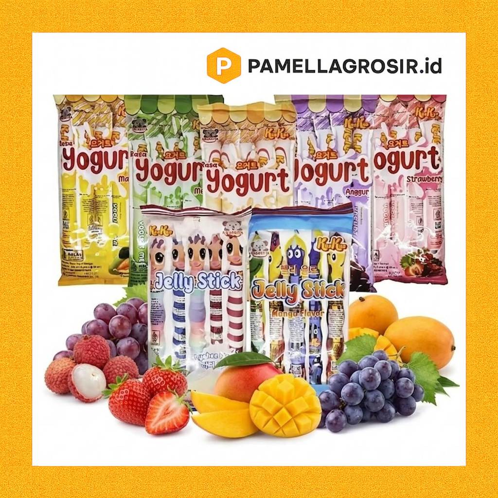 JELLY STIK PANJANG KUSKUS 70 ML DAN MINUMAN YOGURT STICK KUSKUS 50 ML 1 PAK ISI 10 PCS ALL VARIAN