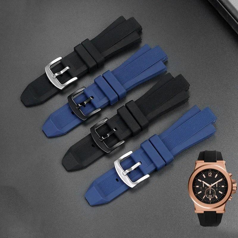 For MK Series MK8184 MK8152 MK9020 MK8730 MK8761 8295 8296 8445 Rubber Watchband Convex Silicone 29*