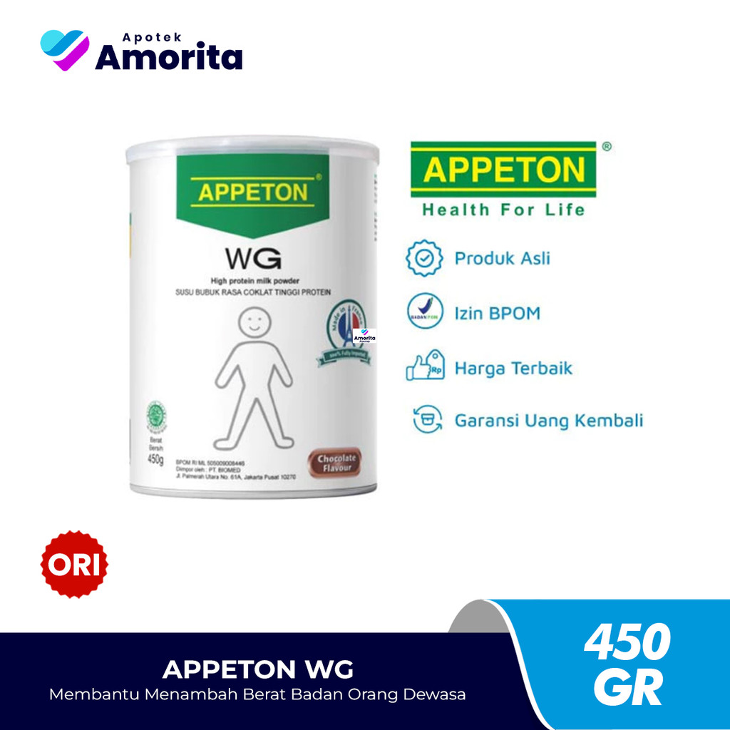 Appeton Weight Gain Adult Susu Gemuk Dewasa Rasa Coklat 450 gr