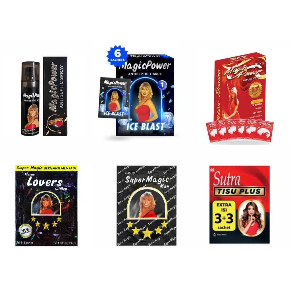 MAGIC POWER ICE BLAST / MAGIC SPRAY / CRIMSON DESIRE / SUPER MAGIC / LOVERS / SUTRA TISU
