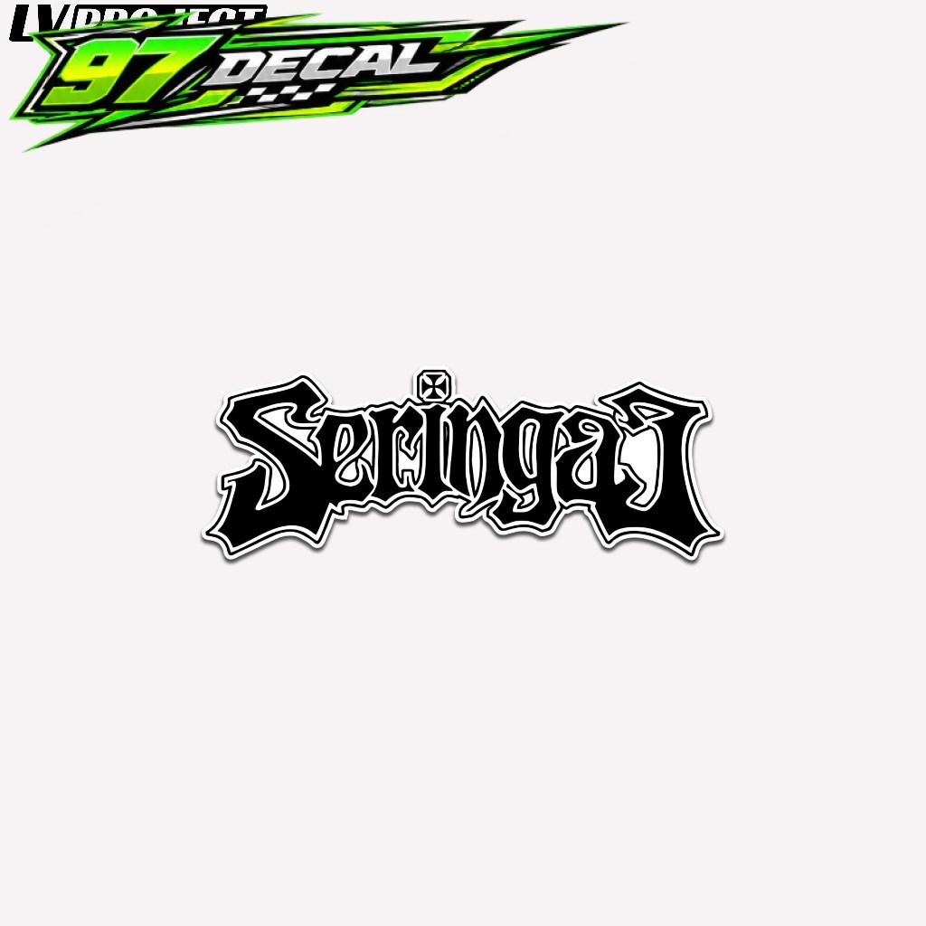 Stiker Logo Band Seringai Sticker Logo Black Metal Helm Motor Tumbler Laptop HP