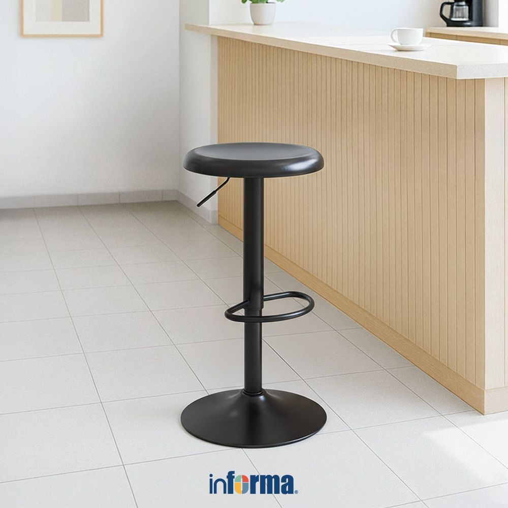 Informa Zowell Bangku Bar Metal - Hitam Bar Stool Kursi Tinggi Barstool Kursi Bar