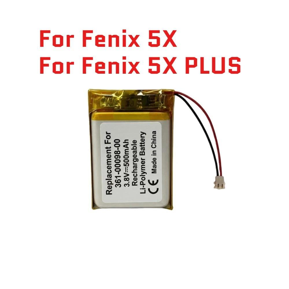 500mAh 361-00098-00 For Garmin Fenix 5X for Fenix 5X PLUS Smartwatch Battery