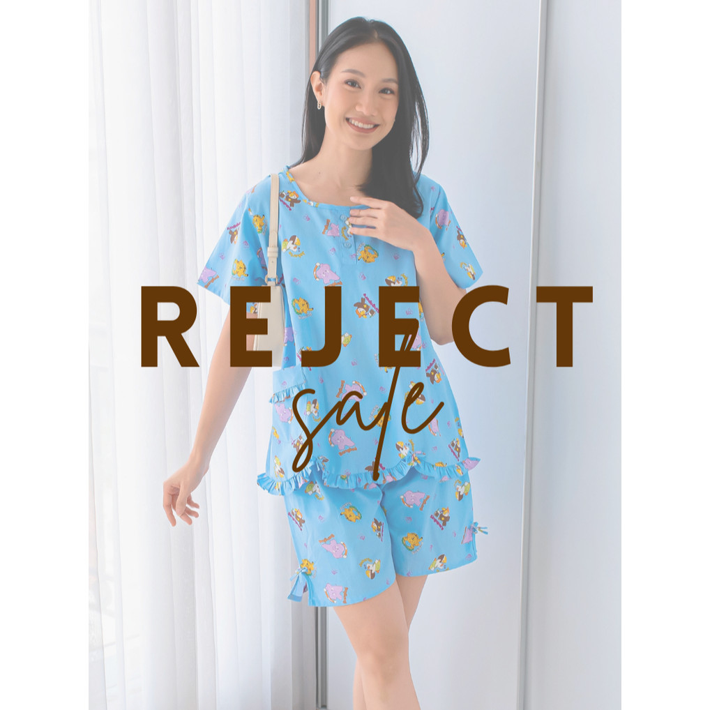 SUNLY - Reject - Piyama Katun Lengan Pendek Celana Pendek Ld 102