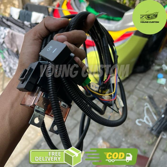 kabel foglamp biled brio mobilio avansa xenia E / S upgrade foglamp biled relay projecktor custom pa