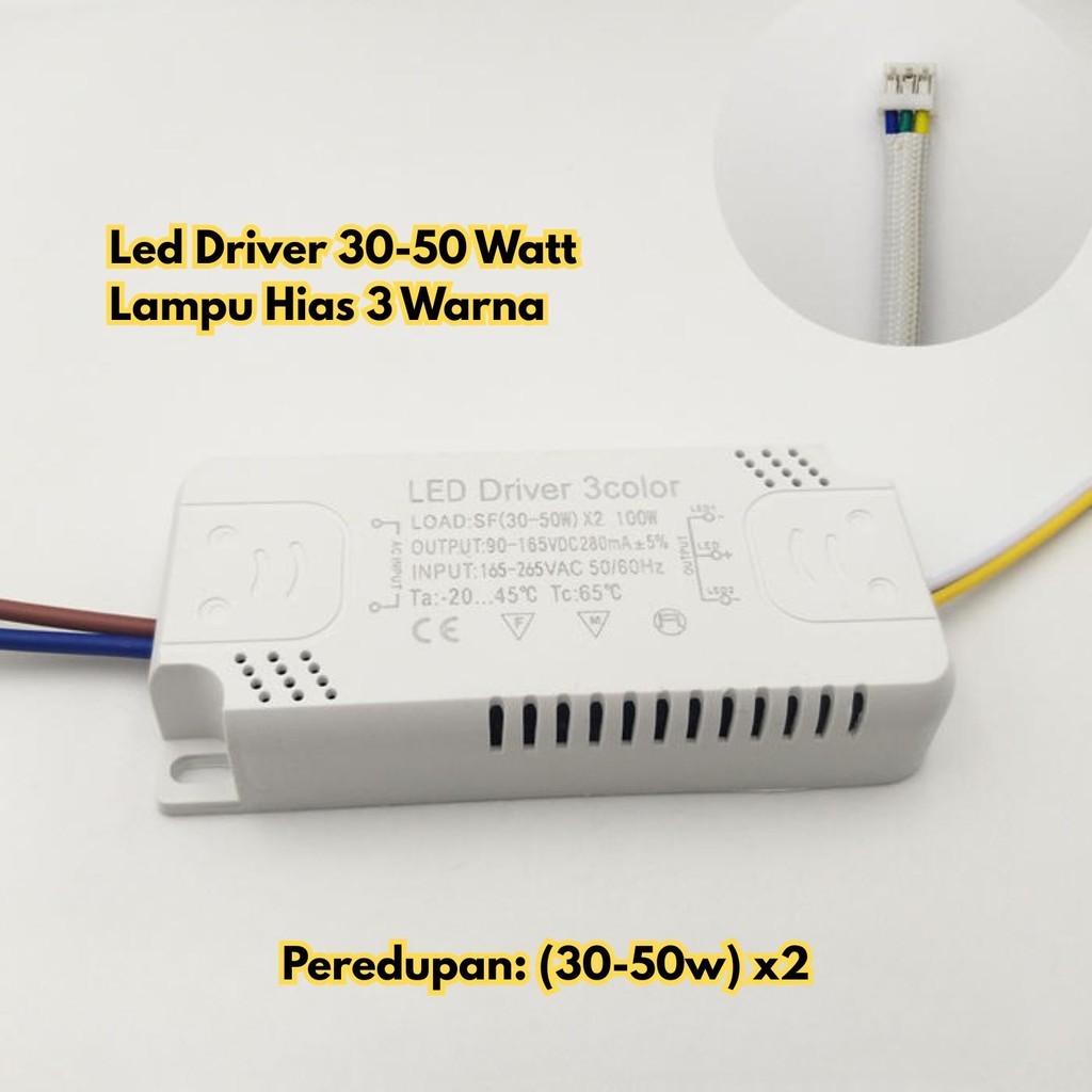 Led Driver 30-50 Watt Lampu Hias BR221 Warna 3