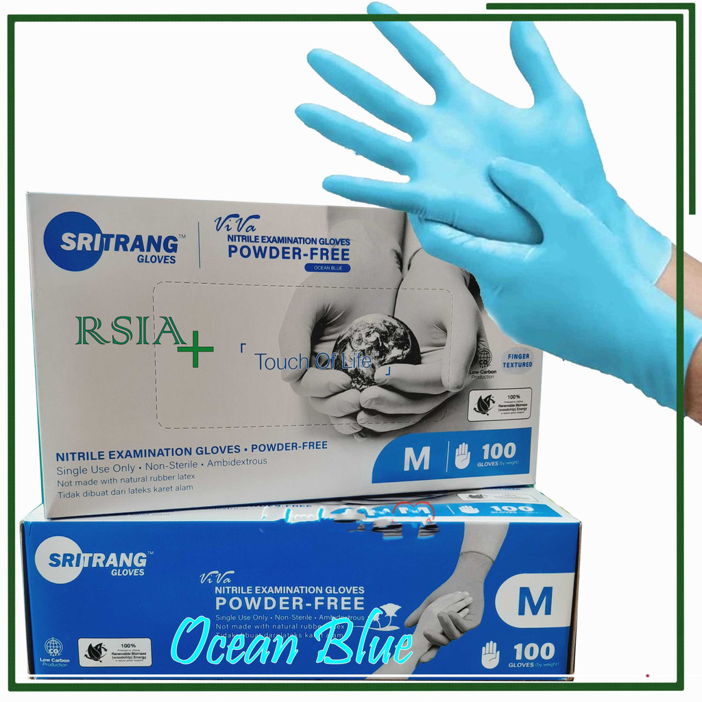 SARUNG TANGAN NITRILE BIRU Sarung Tangan Biru Nitrile Sritang RSIA