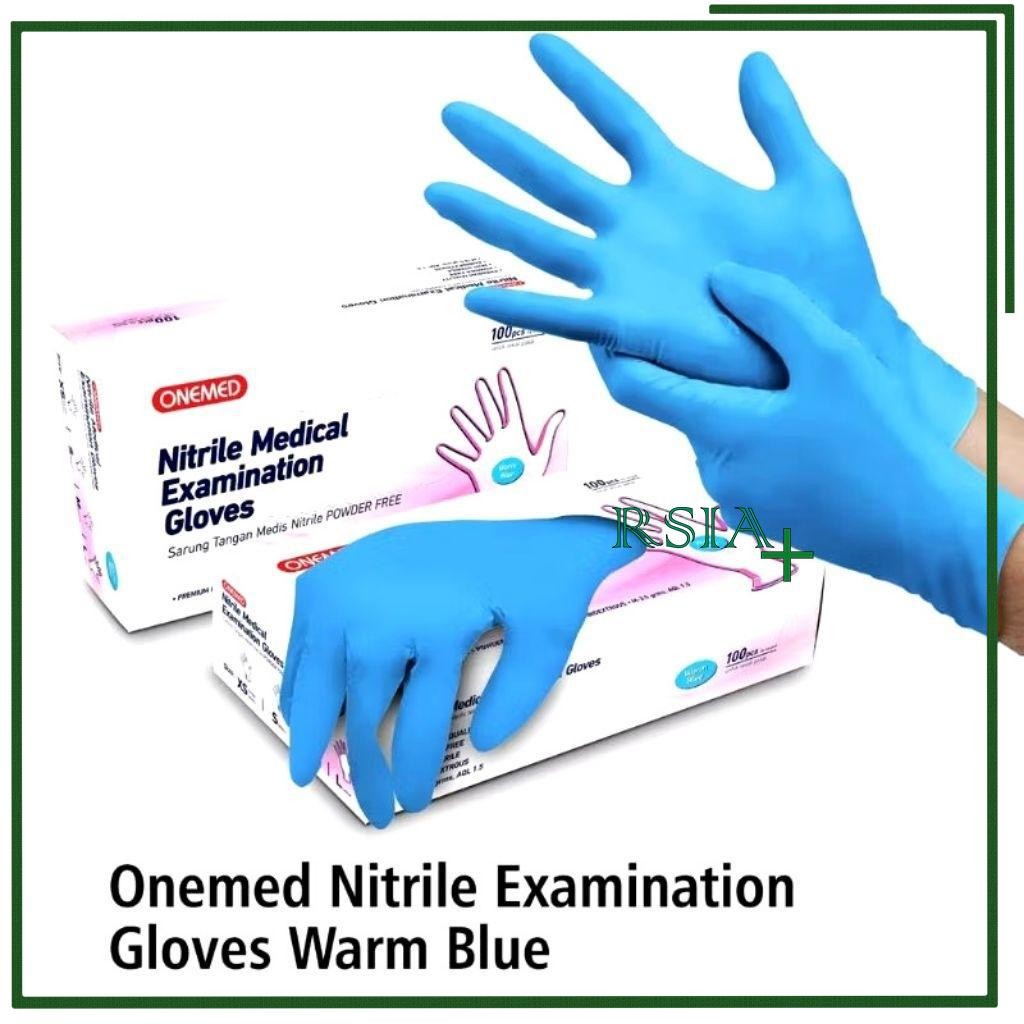SARUNG TANGAN NITRILE Biru WARM BLUE Sarung Tangan Biru Onemed
