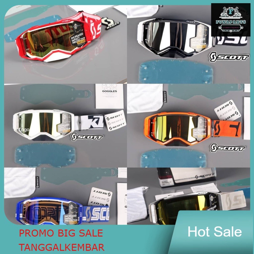 KACAMATA MOTOCROSS (FULL SET)/GOOGLE SCOOT/TRAIL MX /TRABAS/PELINDUNG MATA/FREE KEYCHAIN