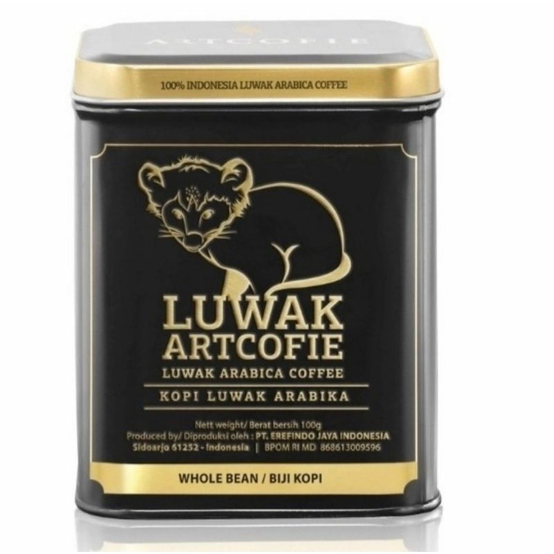 DrinkMate Artcofie Kopi Luwak Arabica 100gr WHOLE BEAN / BIJI EXPIRED Desember 2026