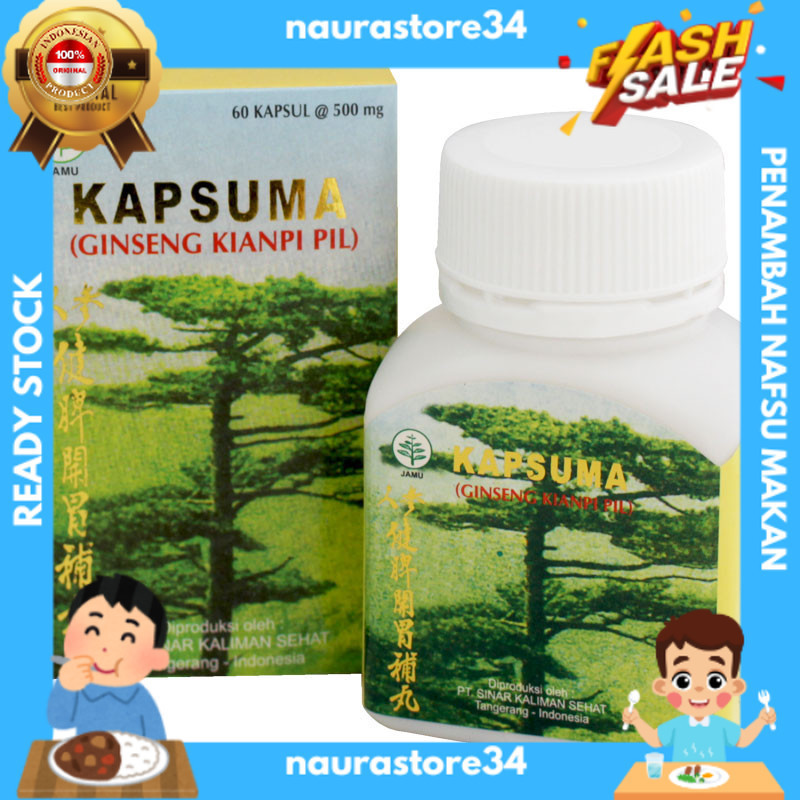 Buy Now ORIGINAL 100 % Kapsuma Kianpi Pil Penggemuk Badan Wisdom ASLI Original - Ginseng Kianpi Pil 