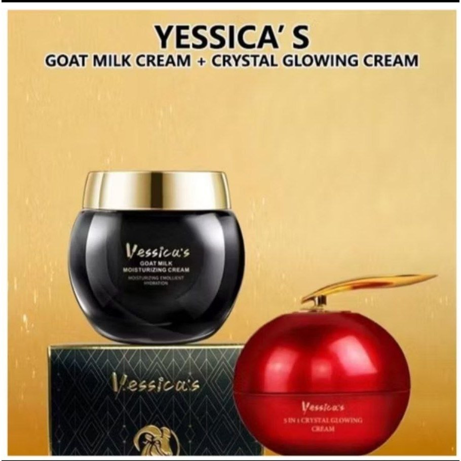 Beli 1 dapat 2 set yessica 2 in 1 yessica's youth yessica's glow up / Goat Milk Moisturizer Cream BP