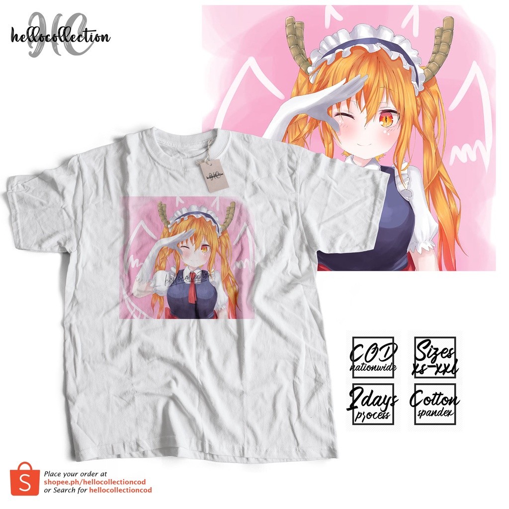 Kaos Baju Miss Kobayashi's Dragon Maid - Design 05 Anime Shirt Baju Anime c1