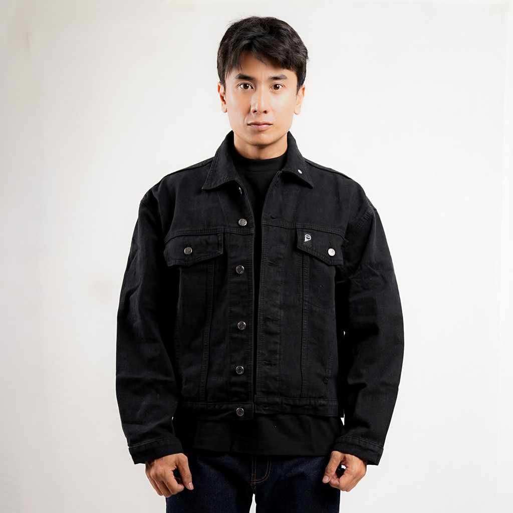 Peter Says Denim Boxy Jacket - Empty Black