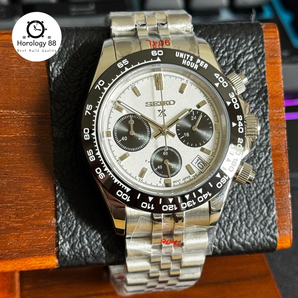 Seiko Mod Daytona Panda Date VK63 Chronograph Exclusive Edition