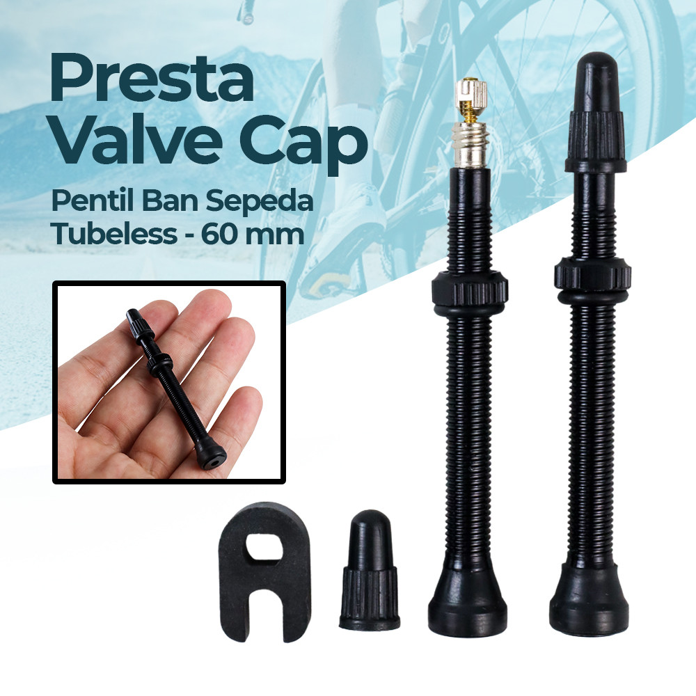 Pentil Ban Sepeda Presta Valve Cap Tubeless Bike Tire 60mm - Komponen ban sepeda tubeless - Tutup pe
