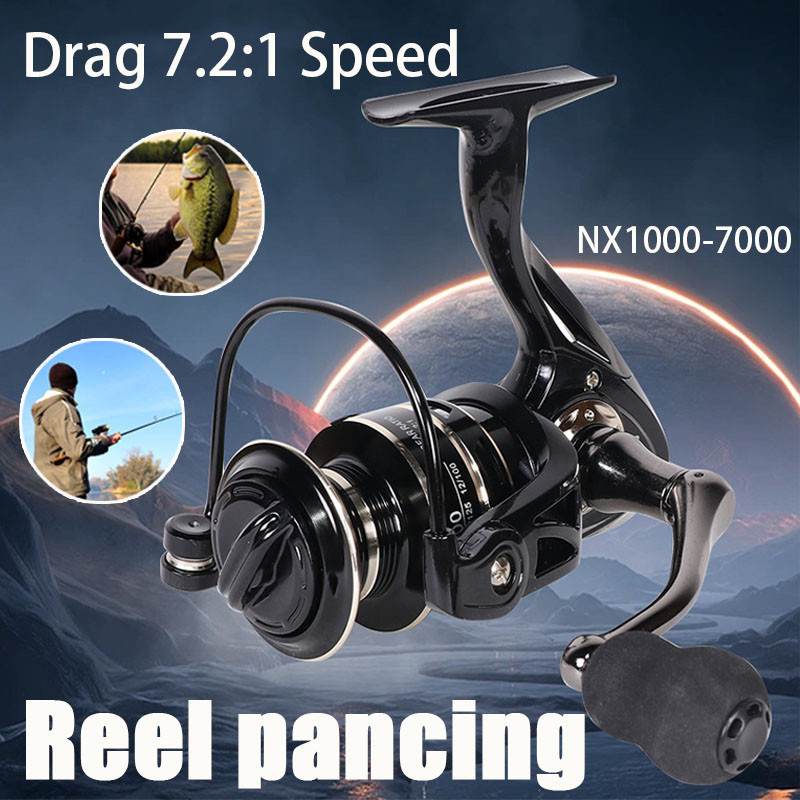 Reel pancing Drag 7.2:1 Speed Max 35kg Putar Rell Rill Pancing NX1000  NX2000 NX3000 NX4000 NX5000 N
