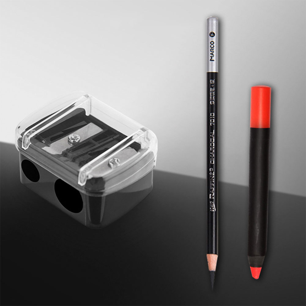 1PC Transparent Eyebrow Pencil, Double Hole Pencil Sharpener, Cosmetic Pen, Razor, Sool Supplies