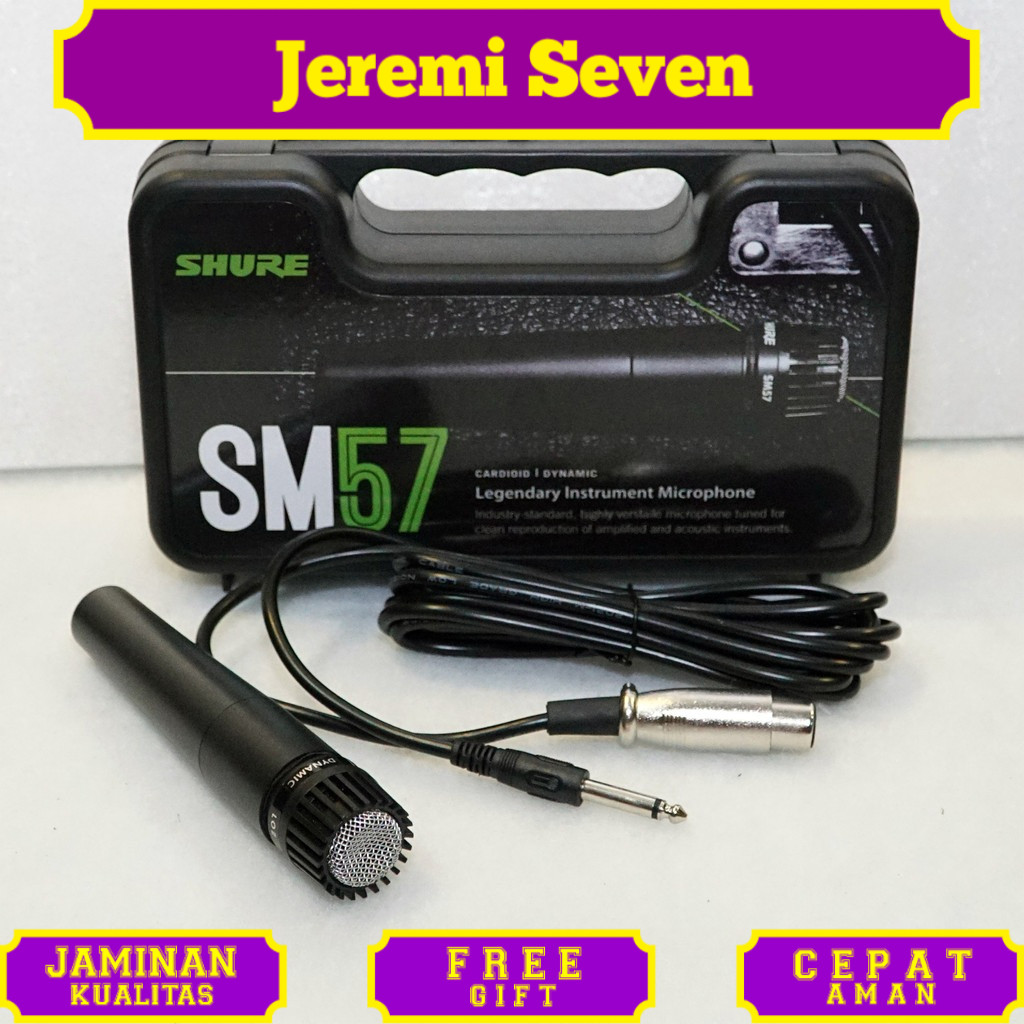 Mic Kabel SM 57 + KOPER / Mic Instrumen Cable SM57 / Mic Vocal SM-57 / Mic Gendang SM - 57