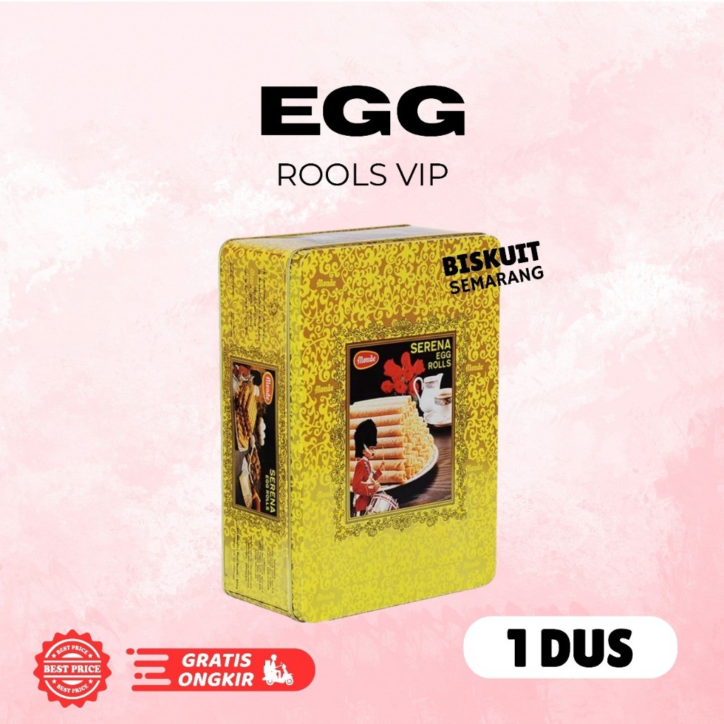 Monde Egg Roll VIP Shell 650 gr Kaleng VIP 1 KARTON Isi 6 Kaleng Egg Roll Monde