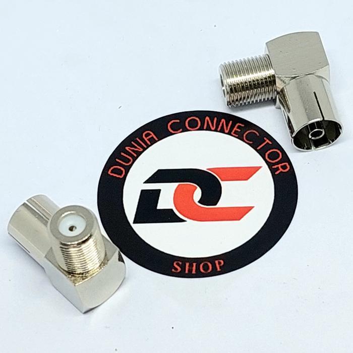 konektor F female to tv female 90° NEW....