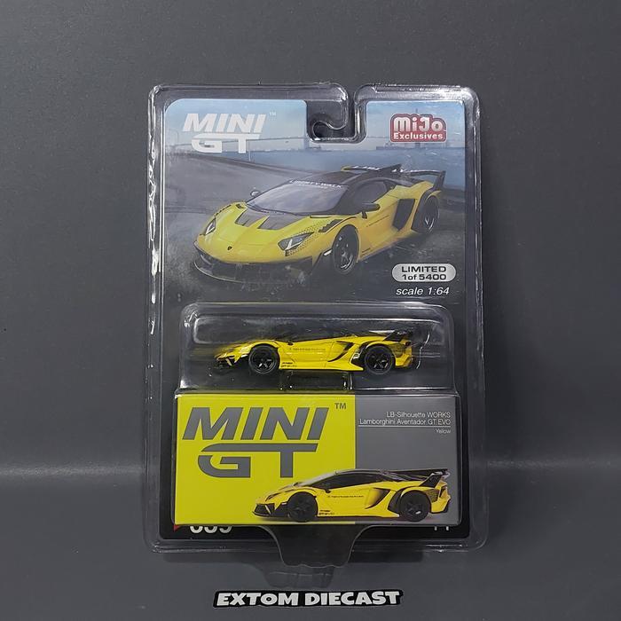 Mini GT 639 Lamborghini Aventador GT Evo LBWK Yellow BEST