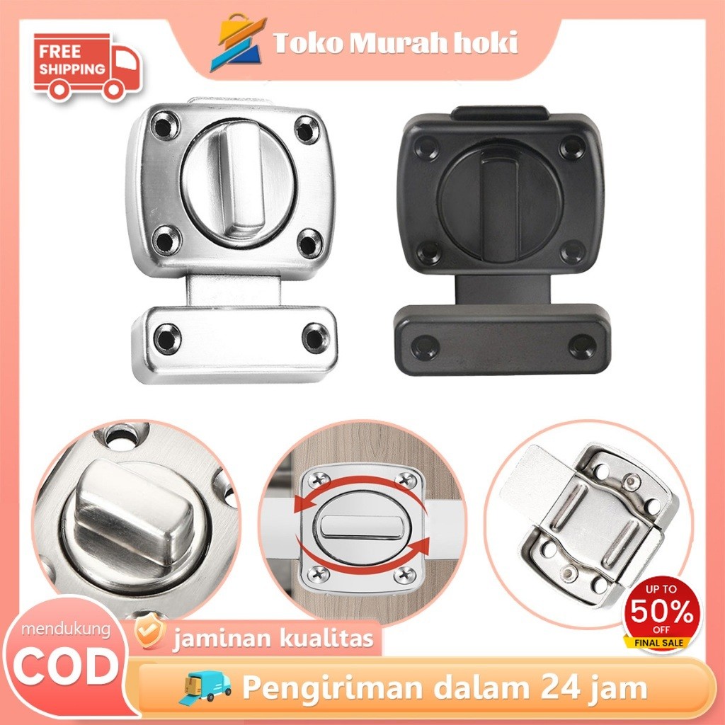 Grendel Pintu Kotak Grendel Putar Slot Pintu Anti Maling Rumah Door Lock Buckle Selot Slot Pintu