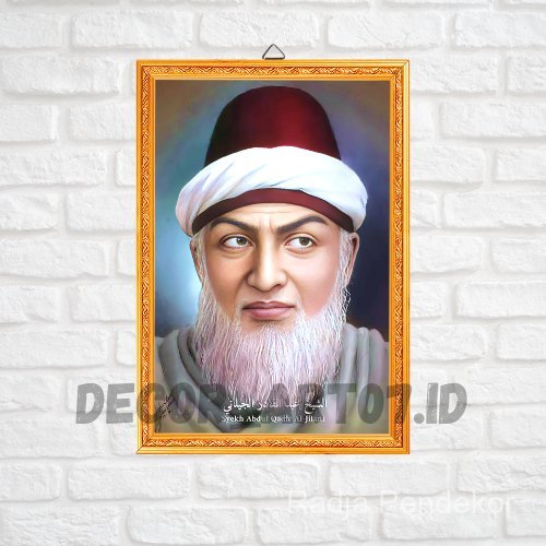 FOTO POSTER KAYU MDF SYEKH ABDUL QODIR JAILANI / HIASAN DINDING / WALLDECOR
