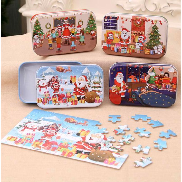 Puzzle Natal 60 Keg Mainan Edukasi Anak Christmas Gambar Santa Kado Natal - Sekolah Minggu