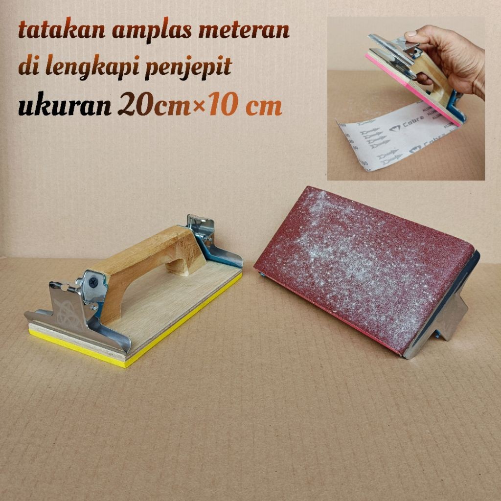 tatakan amplas/sander amplas manual jepit