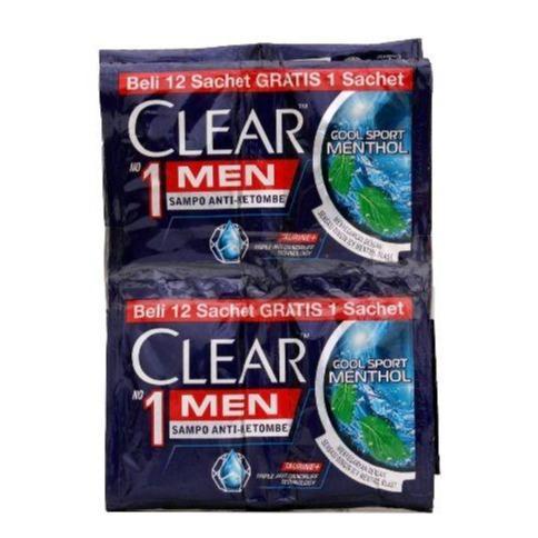 Clear Men Shampoo Cool Menthol Sport Sachet ( isi 12 )
