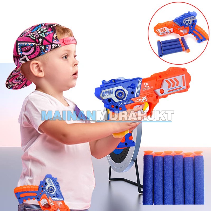 MAINAN ANAK TEMBAKAN SHOOTING LG3 PELURU BUSA PISTOL MAINAN ANAK LAKI LAKI MAINAN TEMBAK TEMBAKAN