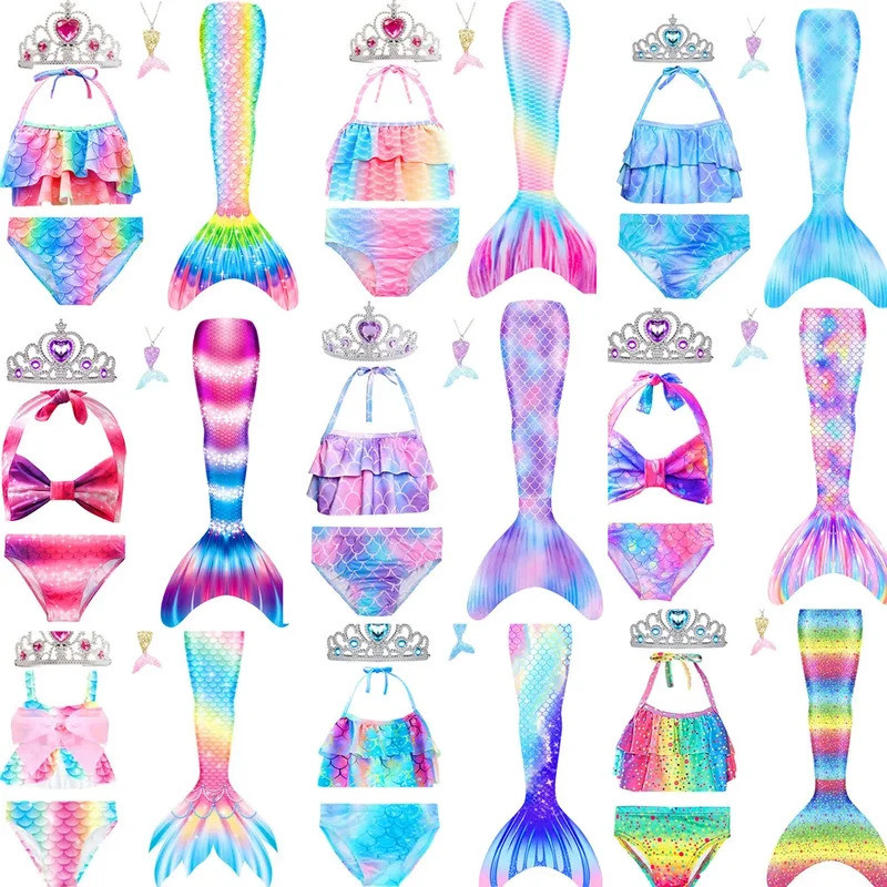 Mermaid tail Mermaid Dress The Little Mermaid Tails  Memaid Swimsuit Bikini Bathing Suit Halloween C