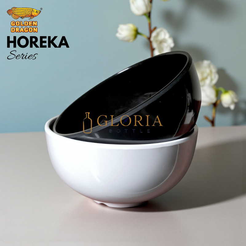 Mangkok Melamin 4,5 inch Golden Dragon W5905 - Mangkuk Melamine Horeka Golden Flying Fish Porcelain