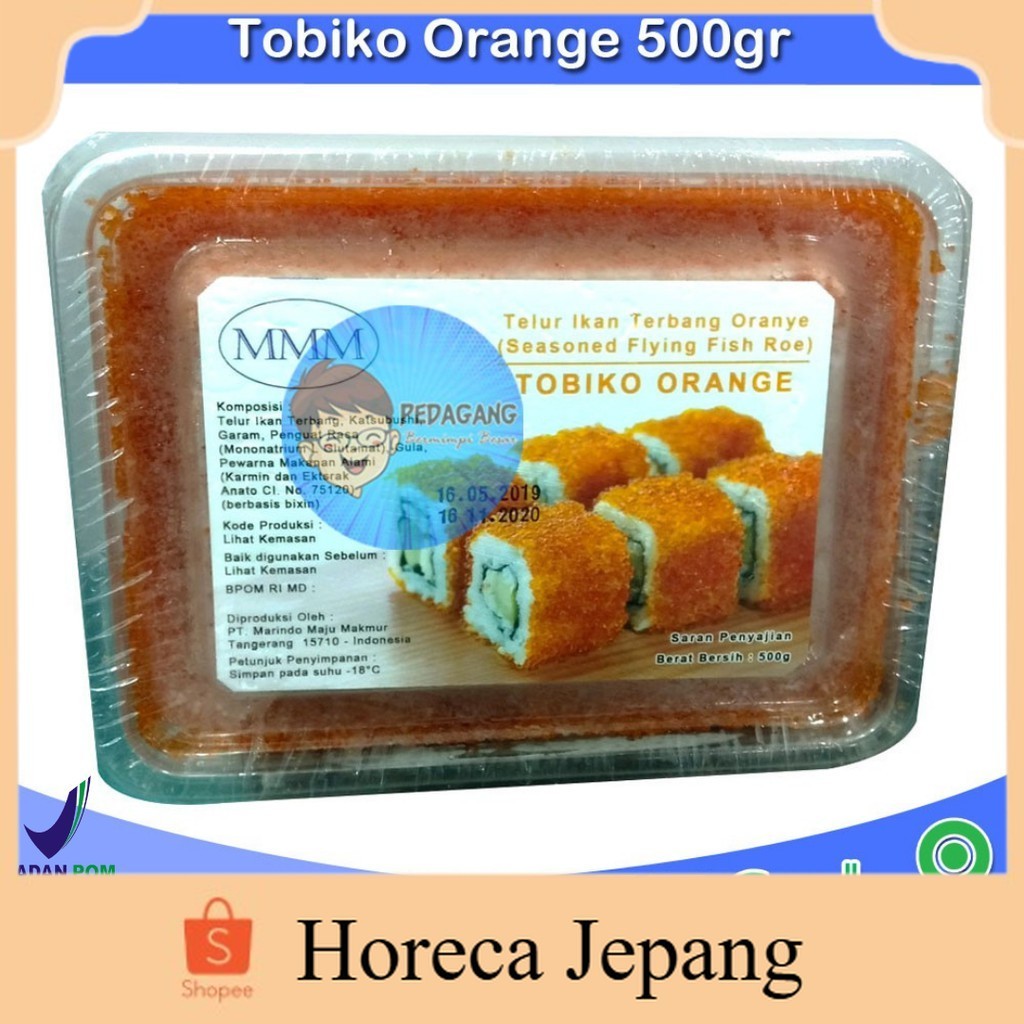 Tobiko Orange 500gr | Telur Ikan Terbang