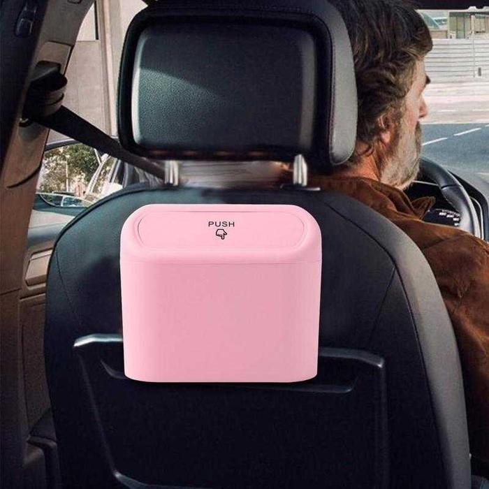 Tempat Sampah Mobil Minimalis Trash Bin Pressing tempat sampah gantung - Hitam