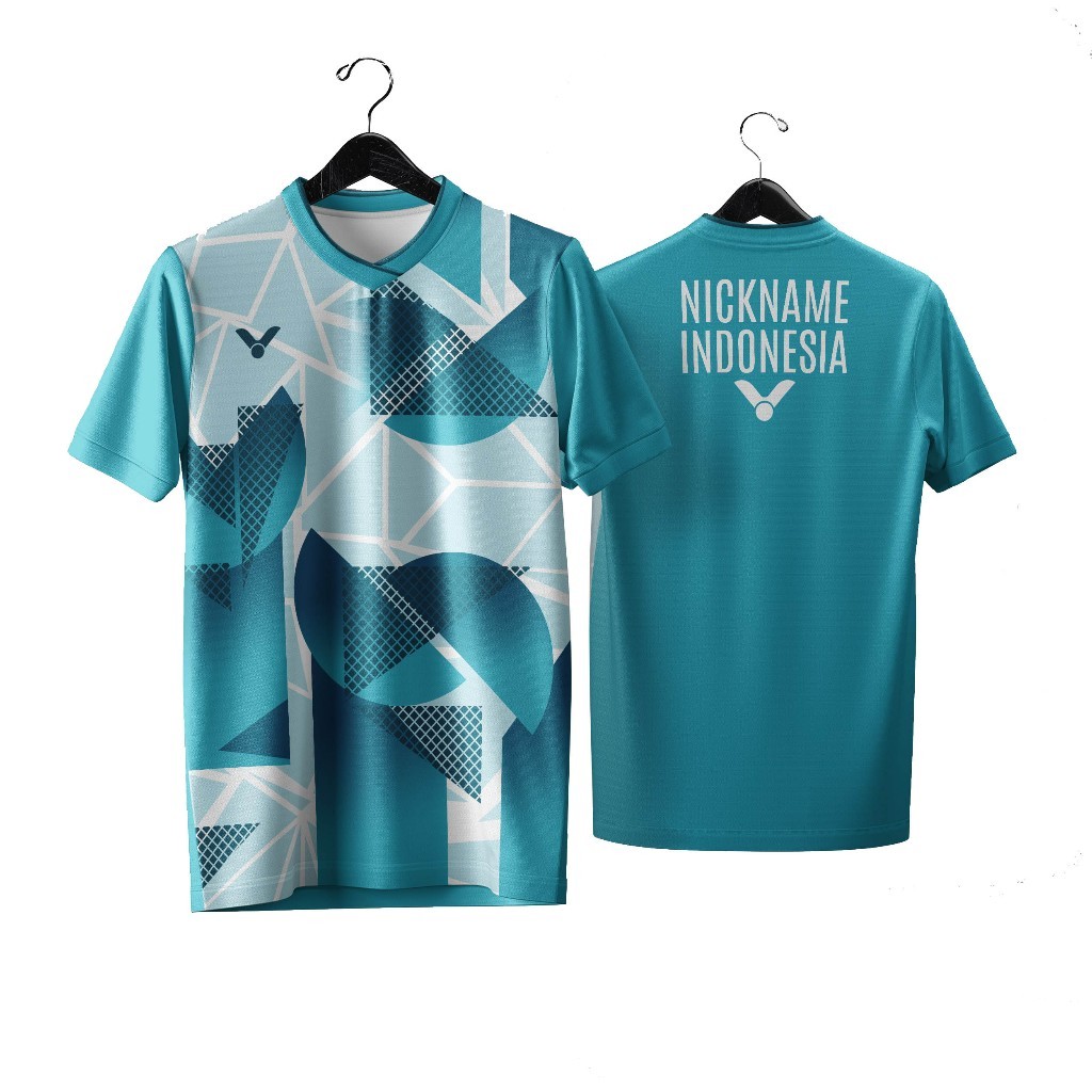 Jersey Badminton Victor Indonesia Free Request Nama Punggung Drifit Premium ABsport