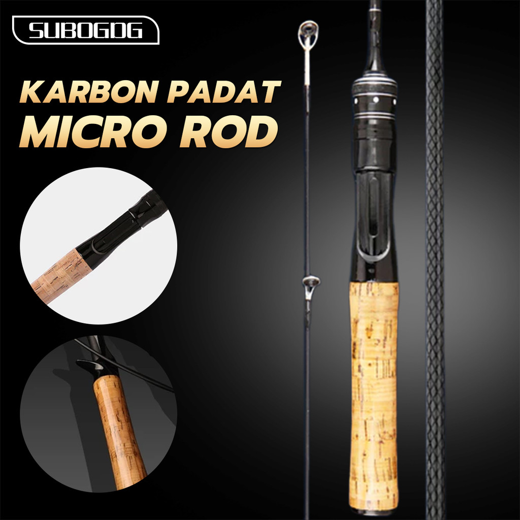 SUBOGDG - Joran Pancing Carbon 2 Bagian 1.8M - Untuk Spinning & Casting - Ringan & Kuat untuk Air Ta