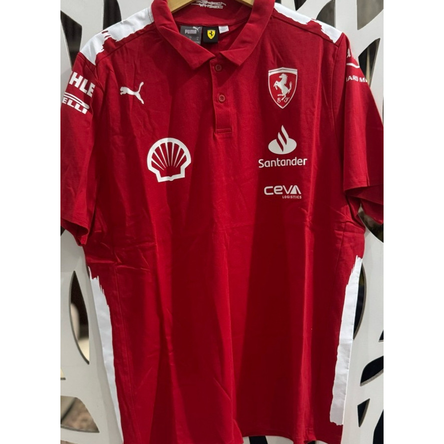 Baju Polo Scuderia Ferrari F1 PUMA x Joshua Vides Las Vegas GP 2024 Polo Shirt Original Official