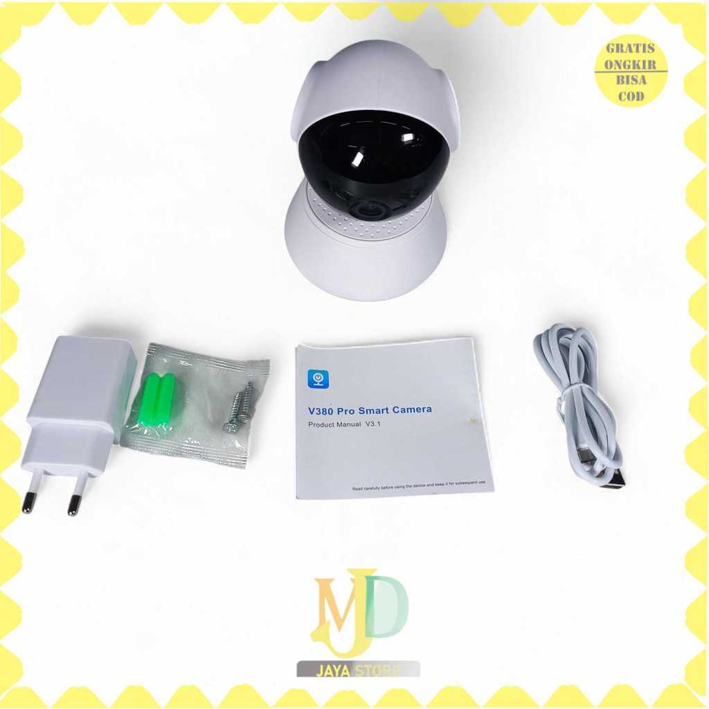 V380 Pro Kamera CCTV WiFi PTZ Active Alarm Night Vision Cloud Storage - Q6 Pro -MJD-