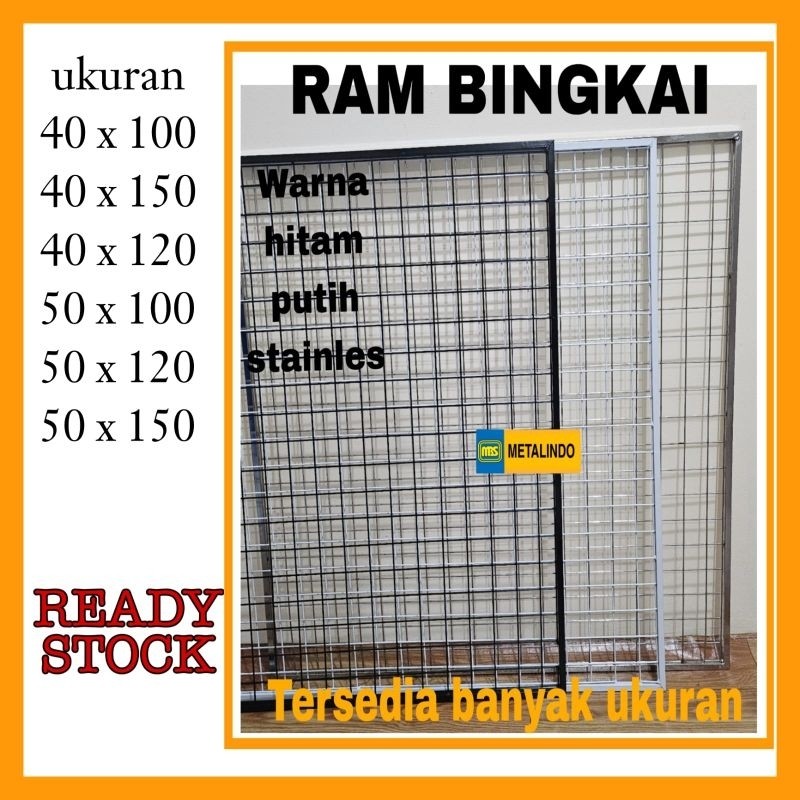 Jaring ram bingkai besi tebal ukuran sedang Kawat display accesories wiremesh kawat display