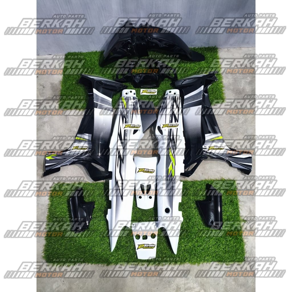 CoverBody Fizr Full Set Halus Body Fizr Full Clutch Hitam Putih 2004 Custom Hijau Stabilo Body Set H