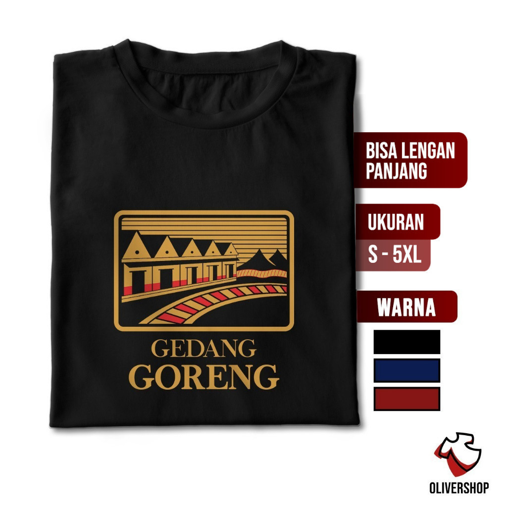 Baju Kaos Plesetan GEDANG GORENG - parodi merek brand logo kata kata tulisan lucu unik dewasa anak p