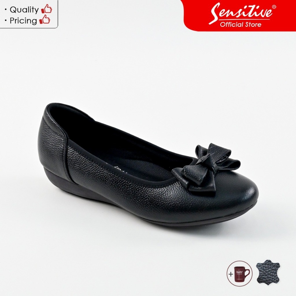 SENSITIVE Flat Shoes / Sepatu Flat Kulit Wanita SC WENDY 310 Hitam