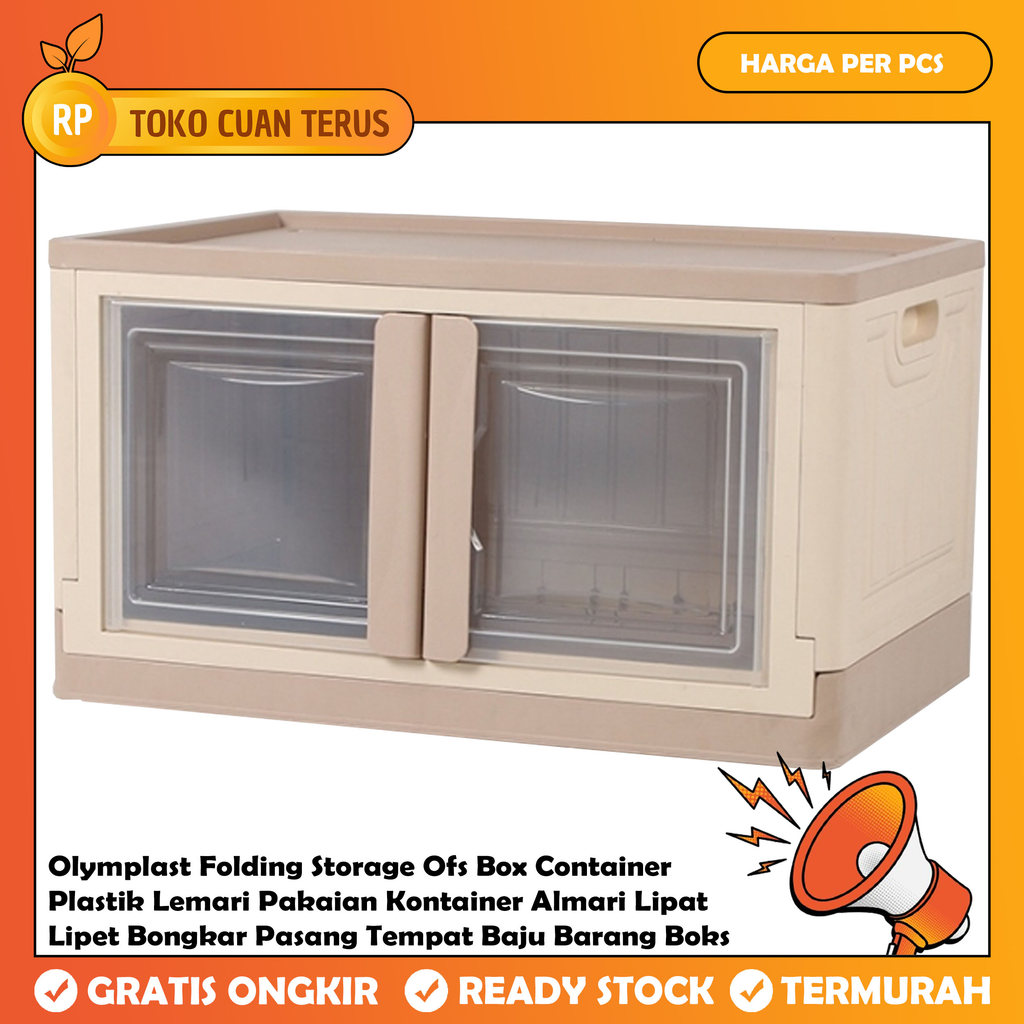 Olymplast Folding Storage Ofs Box Boks Serbaguna Container Plastik Lemari Pakaian Kontainer Almari L
