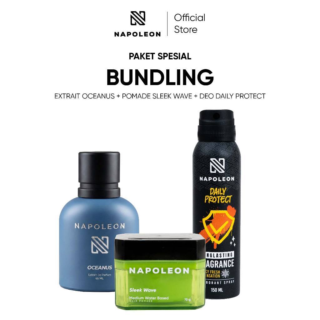 NAPOLEON Deodorant Body Spray - Active Cool Series + Pomade Waterbased Prime Style Series